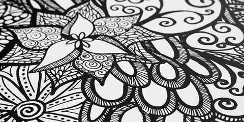 Doodlescapes: Pattern And Design Coloring Book - Calming Coloring