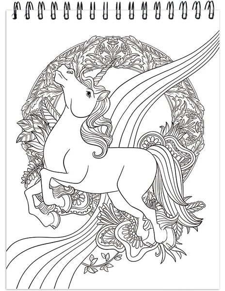 colorful unicorns adult coloring book illustratedterbit