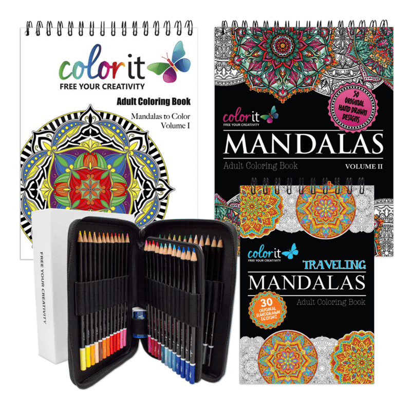 Download Colorit Mandalas Galore Mandalas Vol 1 Mandalas Vol 2 48 Pencil Set