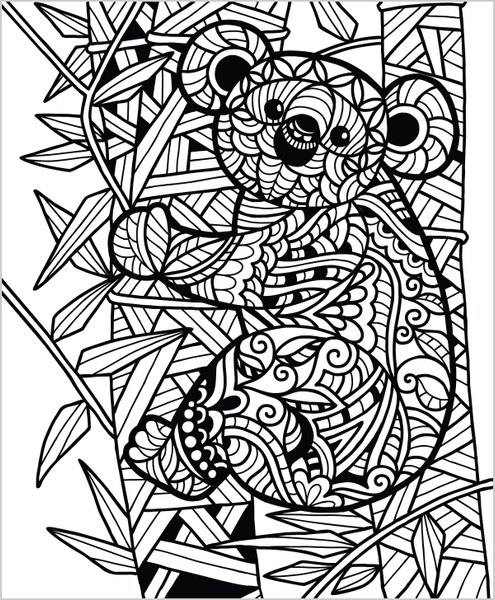 abstract animals coloring pages