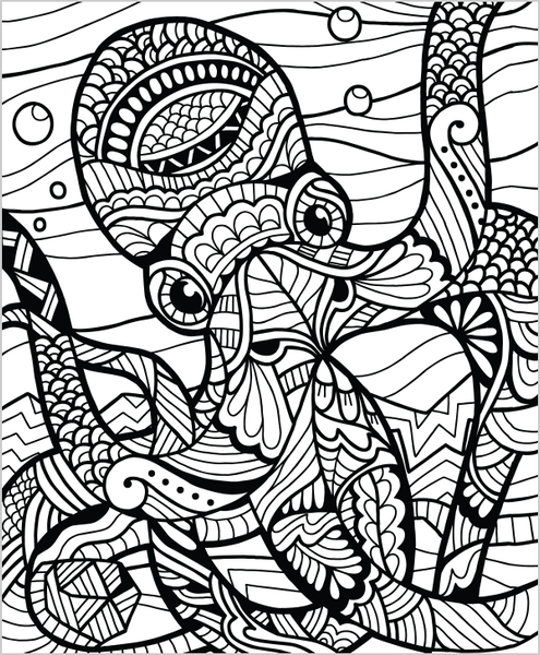 coloring pages for adults animals