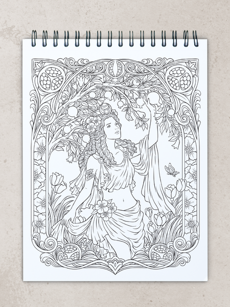 greek goddesses coloring pages