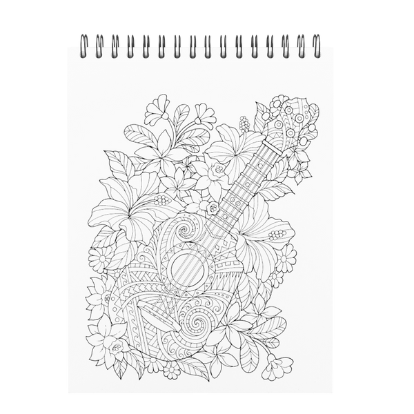 Tropical Scenes Coloring Book For Adults With Hardback Covers Spiral Binding Colorit