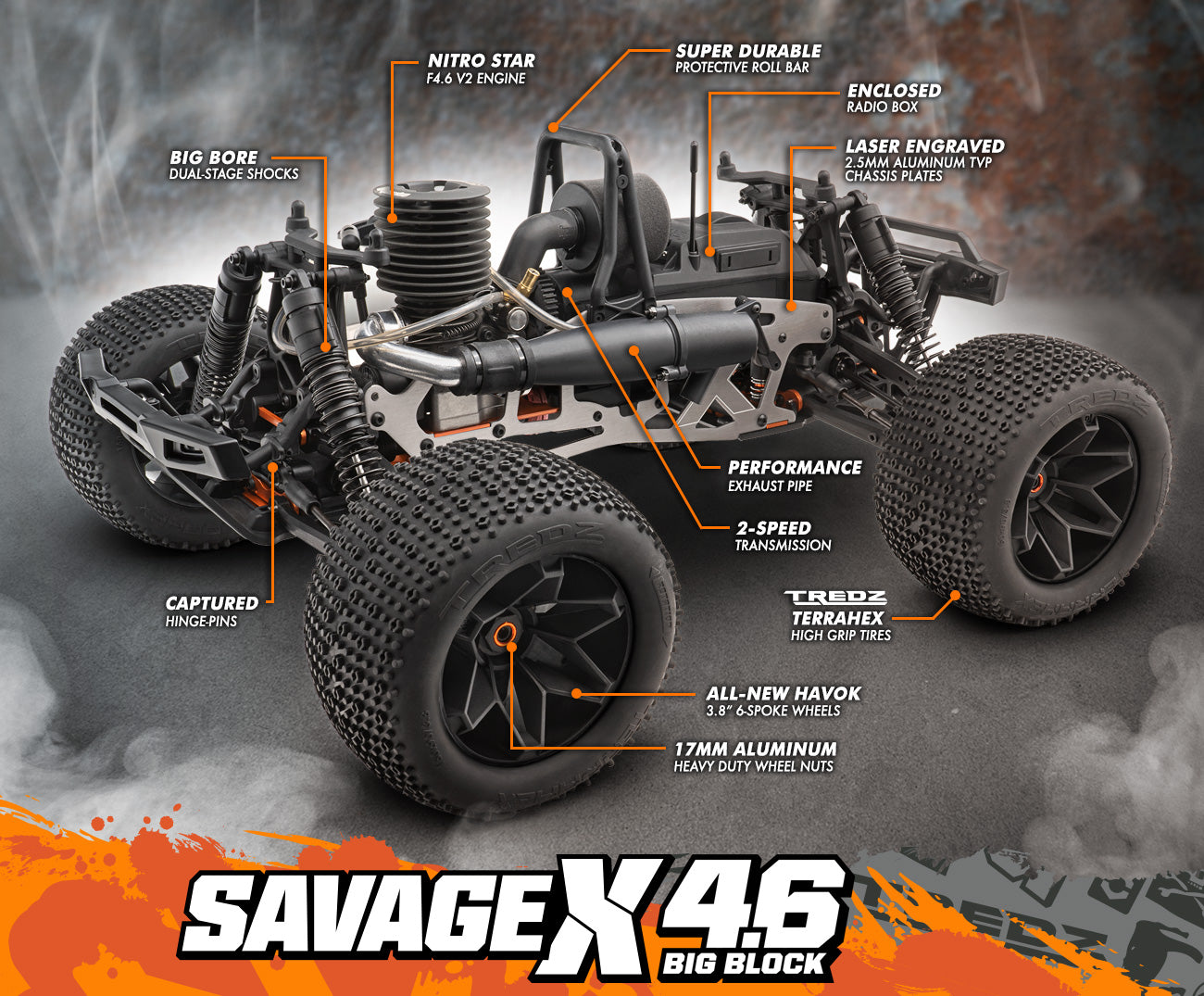 HPI Racing - Savage X 4.6 GT-6 RTR (Ready To Run) Nitro Monster Truck