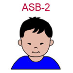 ASB-2 An Asian boy toddler wearing dark blue shirt