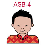 ASB-4 An Asian boy wearing a red Chinese outfit