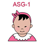 ASG-1 An Asian baby girl wearing pink shirt and head band