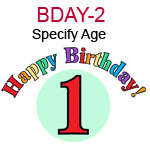 BDAY-2 Happy Birthday written above red number specify the number you would like