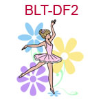BLT-DF2 Dainty flower fair skinned blond ballerina wearing a pink tutu