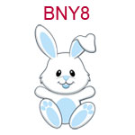 BUNY8 Blue and white Easter bunny