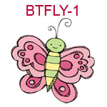 BTFLY-1 Pink and green butterfly