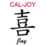 CAL-JOY Chinese symbol for joy