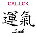 CAL-LCK Chinese symbol for luck