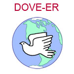 DOVE-ER A white dove flying over earth