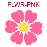 FLWR-PNK Large pink flower with yellow center