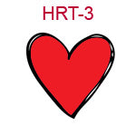 HRT3 Red Heart outlined with black
