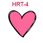 HRT4 Pink Heart outlined with black
