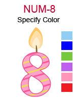 NUM-8 Number eight birthday color specify color