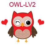 OWL-LV2 Red Owl with hearts