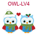 Two love owls Christmas