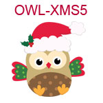 Owl with Santa hat 5