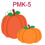 PMK-5 Two pumpkins one dark orange one light orange