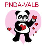 PNDA-VALB Boy panda with hearts