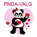 PNDA-VALG Girl panda with hearts