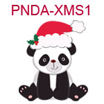 Panda with Santa hat