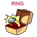 RING Engagement ring in box