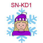 Ski cap kid 1 - girl with fair skin blonde hair