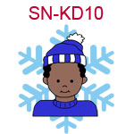 Ski Cap kid 10 - African American boy
