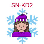Ski cap kid 2 - girl with fair skin brown hair