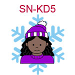 Ski cap kid 5 - african american girl