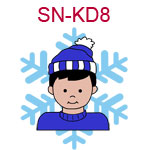 Ski cap kid 8 - boy with fair skin black hair