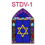 STDV-1 A stained glass window with Star of David
