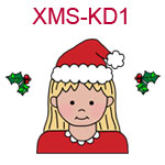 Christmas kid 1 - fair skin blonde hair girl