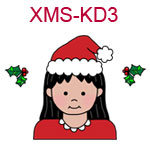 Christmas Kid 3 - fair skin black hair girl