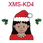 Christmas kid 4 - Medium skin black hair girl