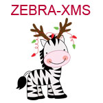 Zebra with reindeer antlers