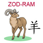 ZOD-RAM Chinese zodiac ram or sheep design