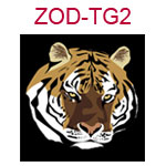 ZOD-TG2 Year of the tiger design on black background