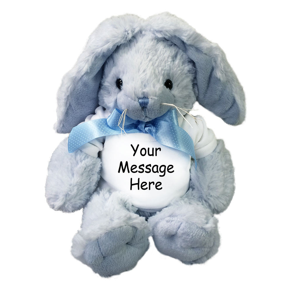 blue stuffed bunny