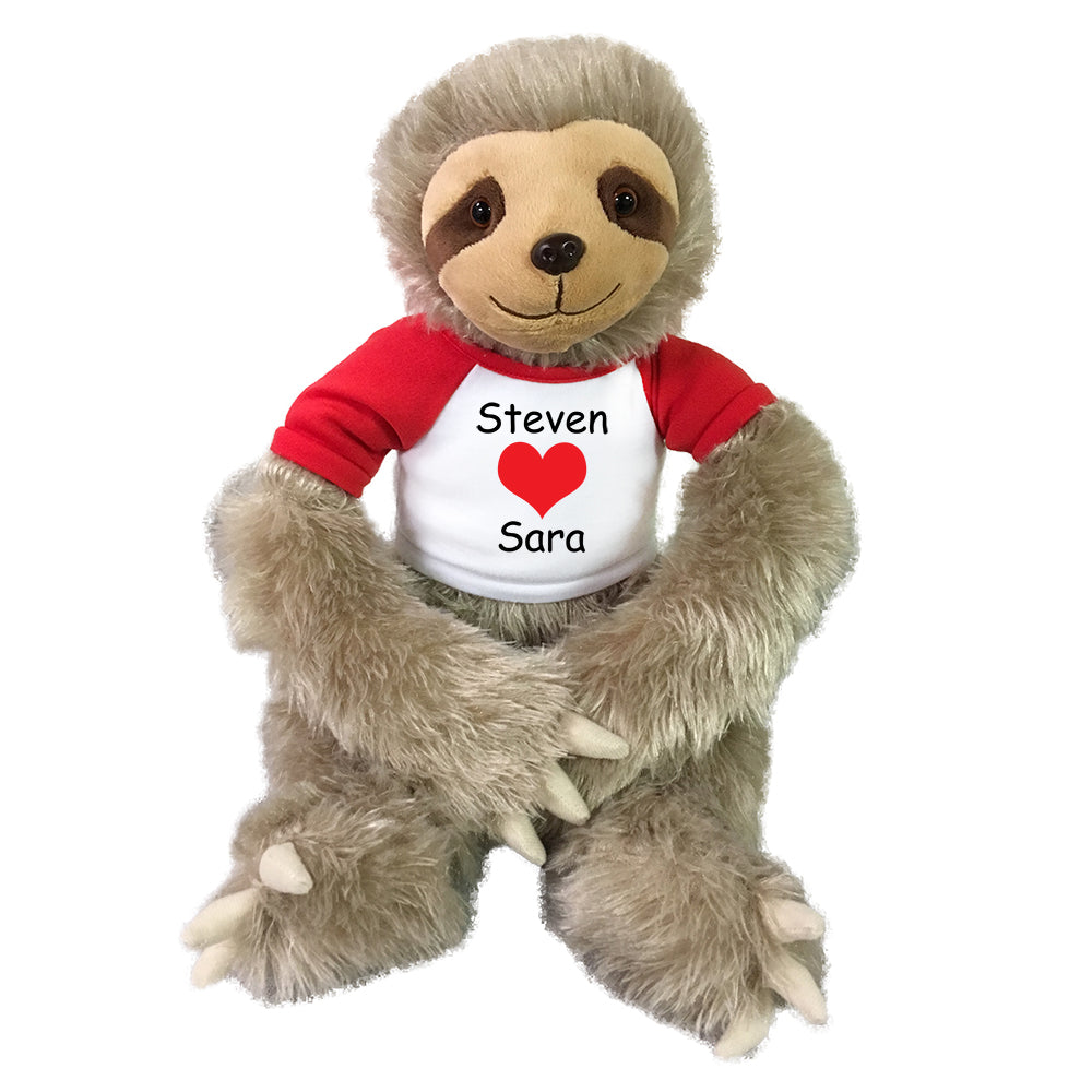 valentine sloth stuffed animal