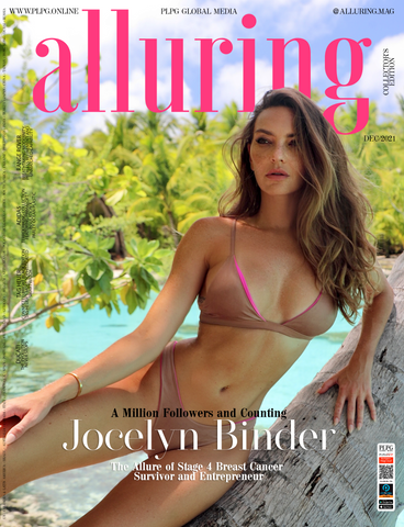 Jocelyn Binder and Bikini Beach Aus cover article in Alluring Magazine 