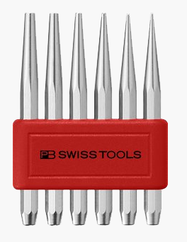 [PB SWISS TOOLS] PB 735.B CN Set of drift punches, flat tip, octagonal, in a handy plastic holder