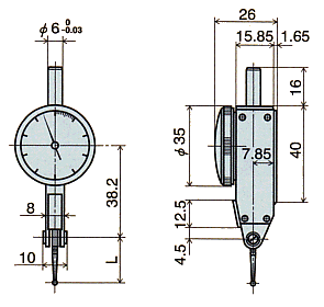 [PEACOCK] Super low measuring force Test Indicators, PCN-1LE