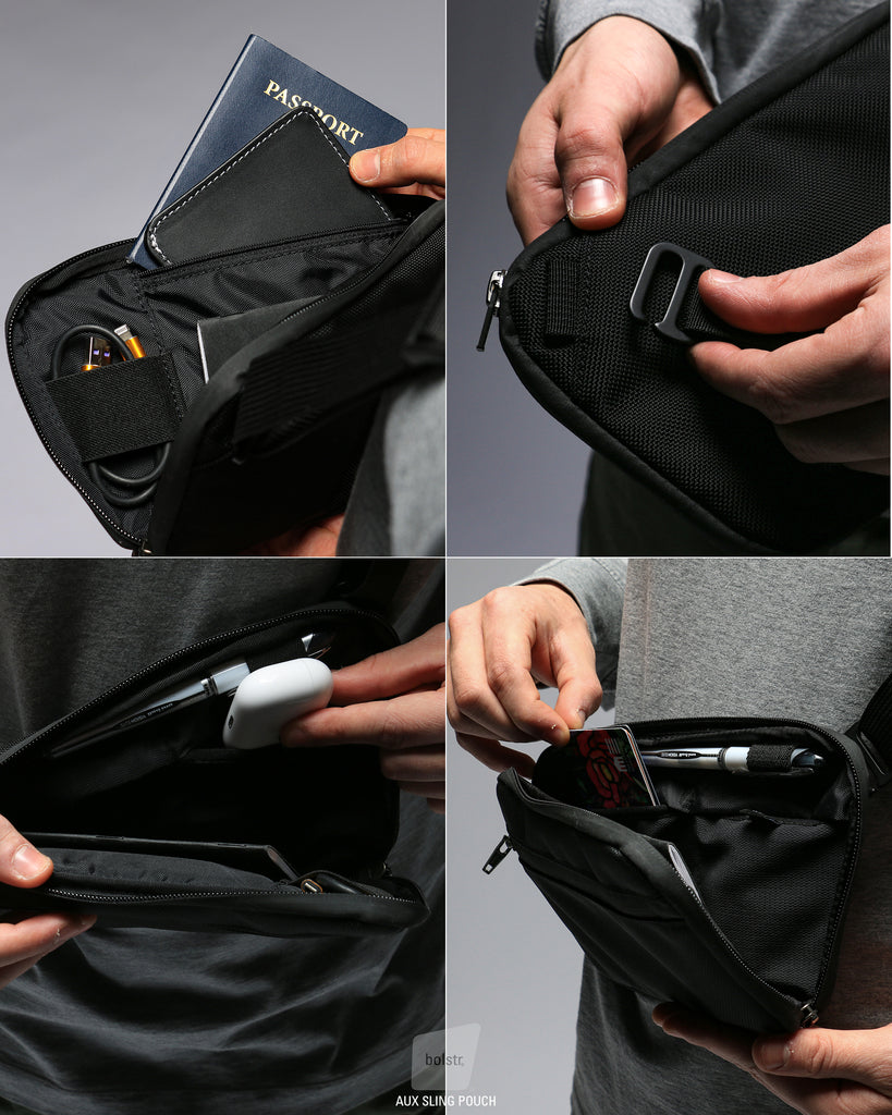 AUX Sling Pouch Carry Details