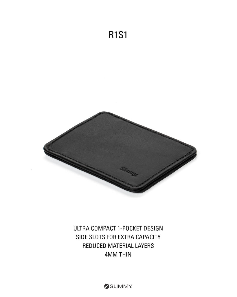Slimmy R1S1 Ultra-Compact Slim RFID Wallet - Minimalist Carry