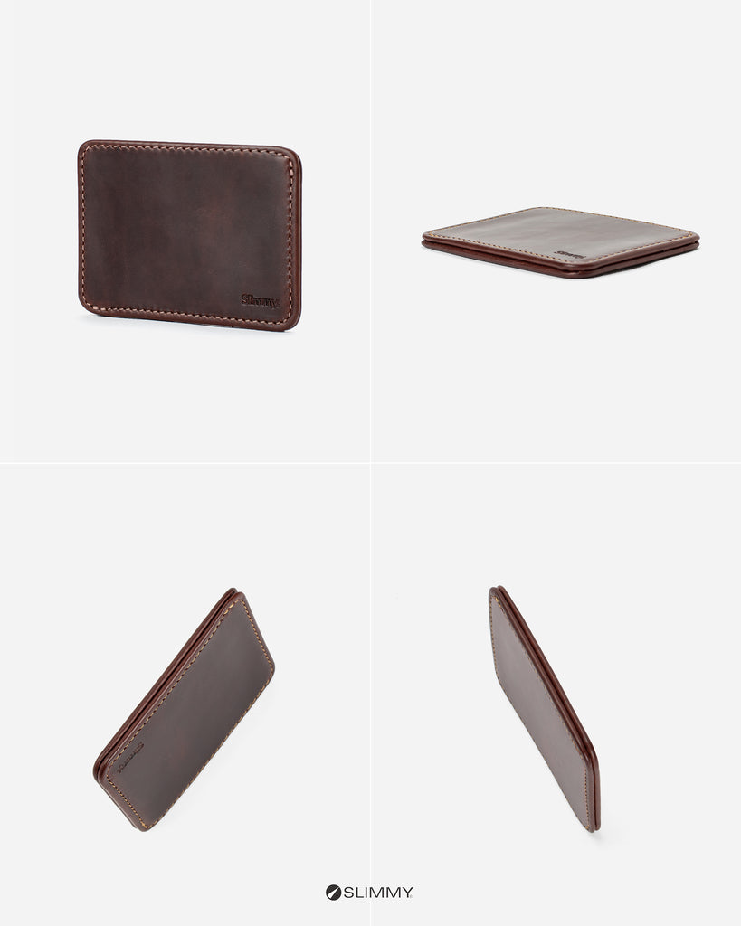 Slimmy R1SO Oil Tan Leather Minimalist Wallet